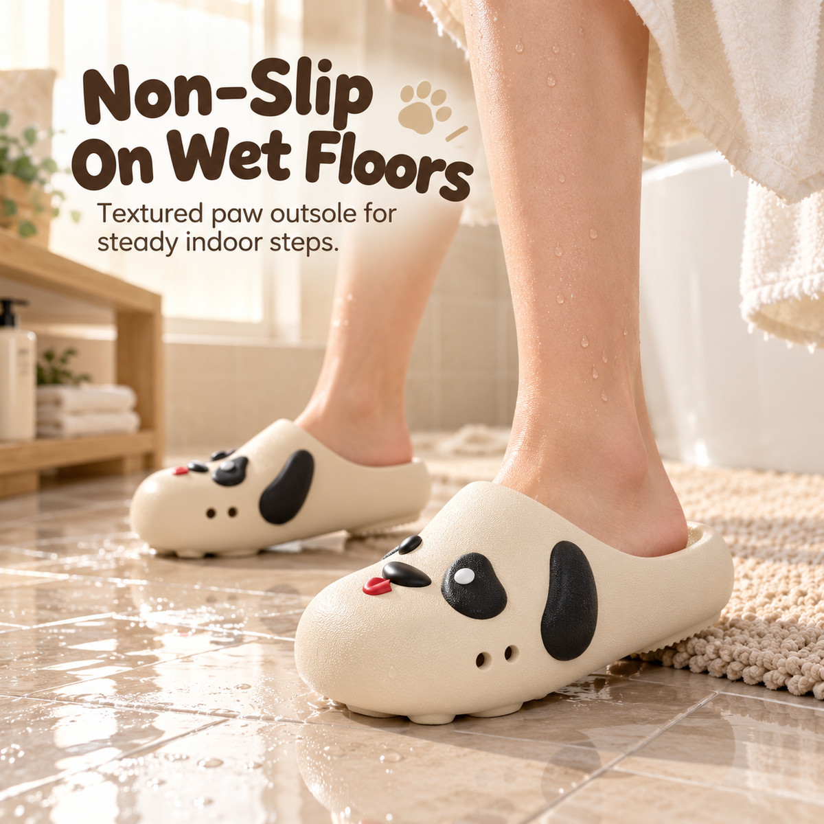 Cartoon Dog Platform Clogs