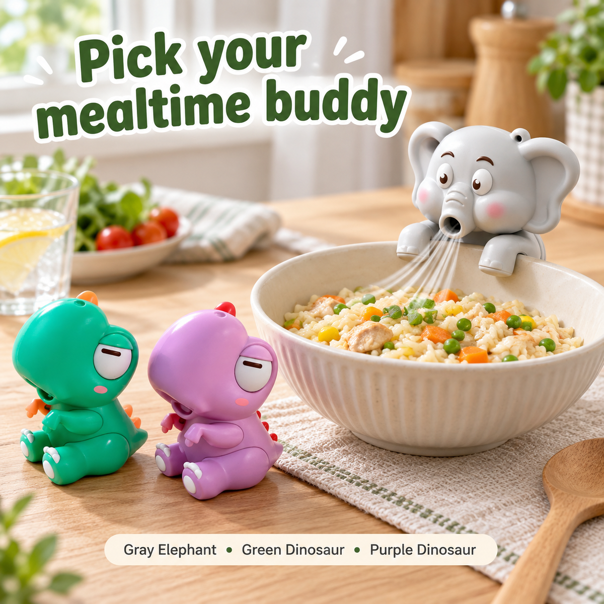 Mini Elephant Food Cooling Clip Fan