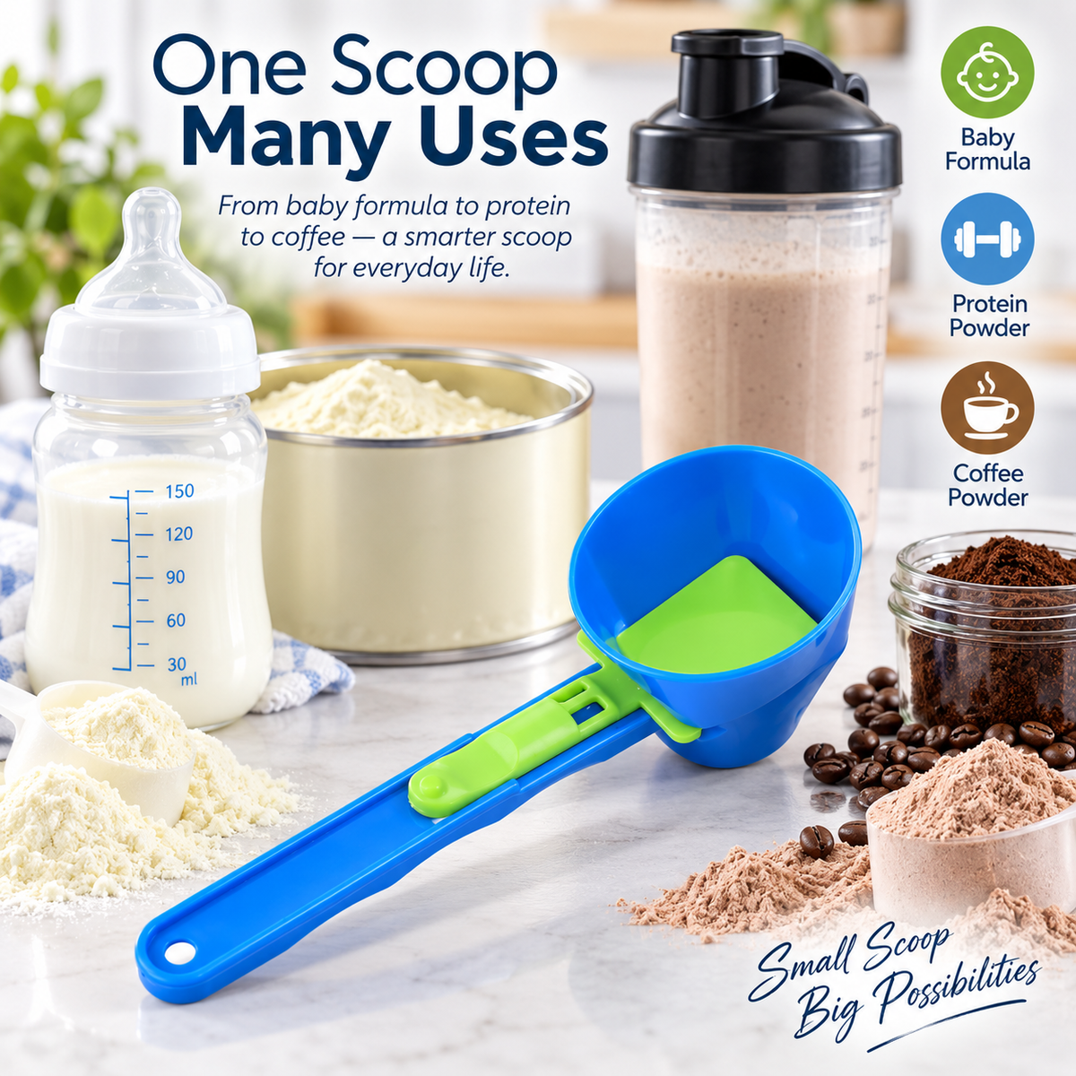 Portable Protein Powder Sliding Spoon