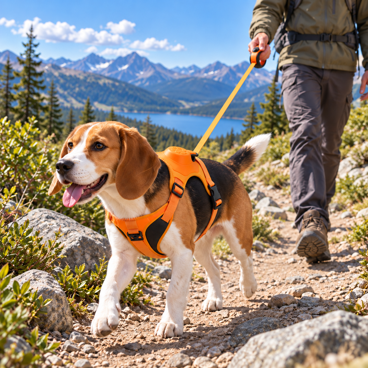 All-in-One Retractable Dog Leash Harness