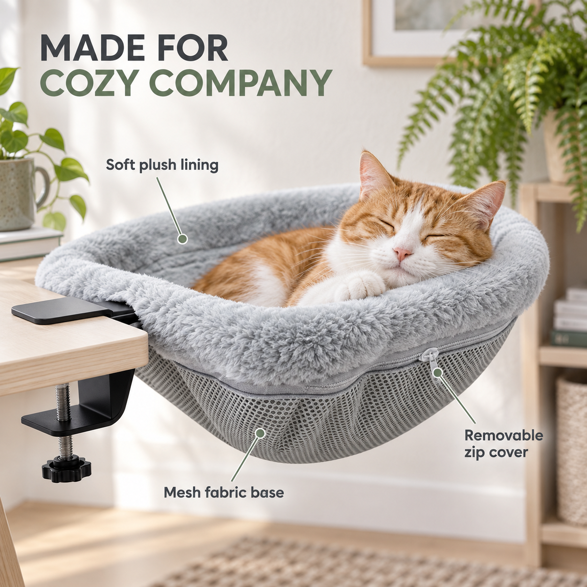 Table-Side Cat Hammock Bed