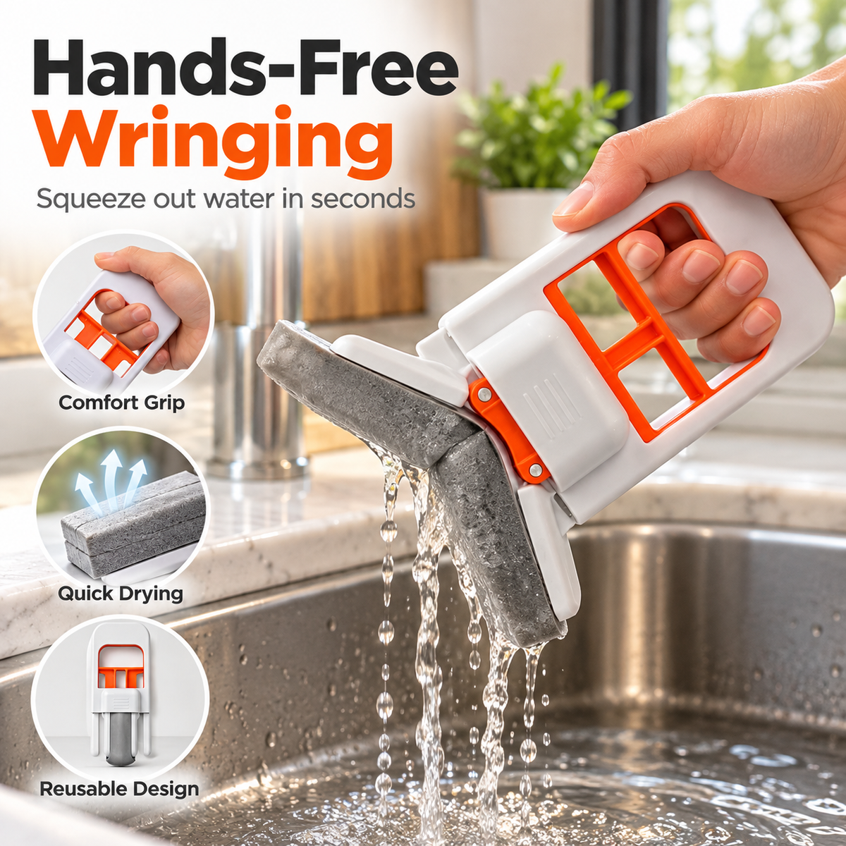 3-Piece Foldable Handheld Cleaning Set
