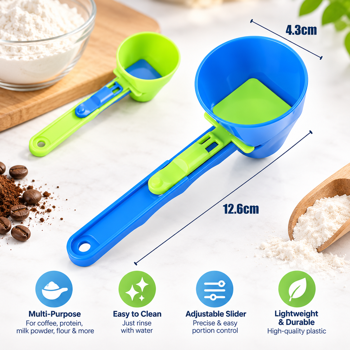 Portable Protein Powder Sliding Spoon