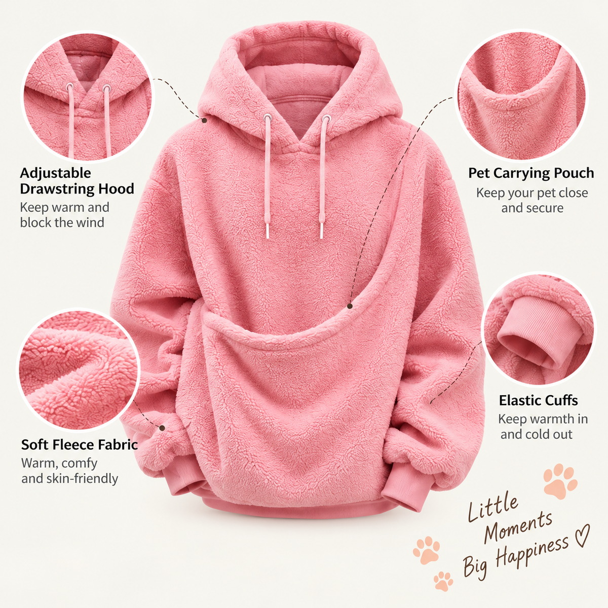 Plush Pet Pocket Hoodie