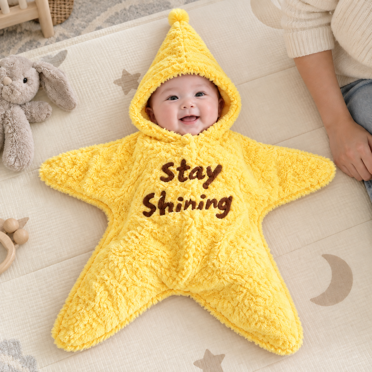 Stay Shining Star Baby Wrap Blanket