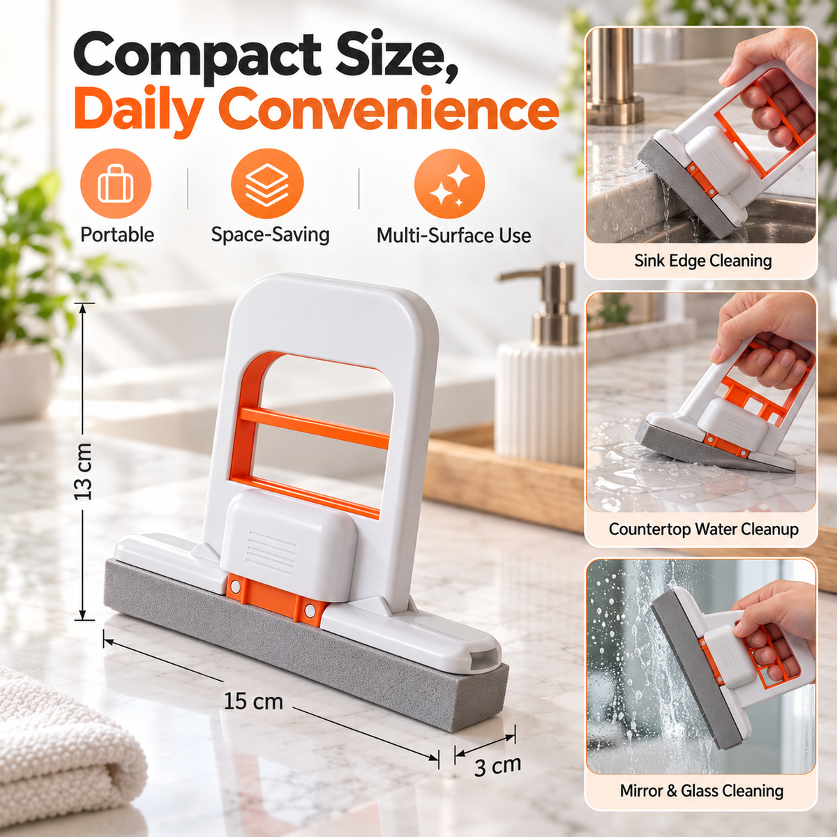 3-Piece Foldable Handheld Cleaning Set