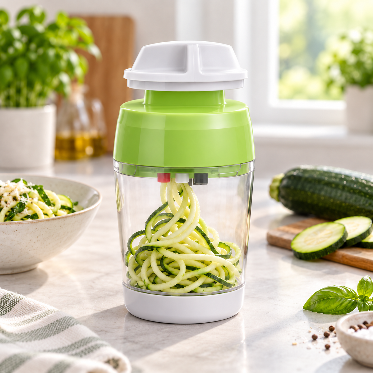 TwistCut 4-in-1 Manual Vegetable Spiralizer