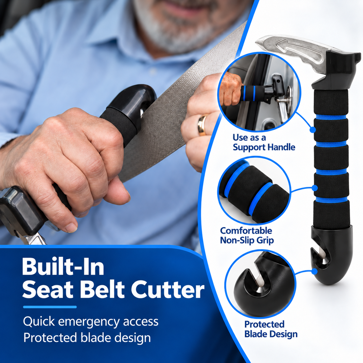 3-in-1 Car Door Assist Handle