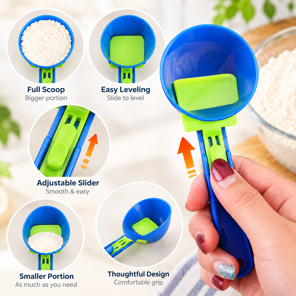 Portable Protein Powder Sliding Spoon