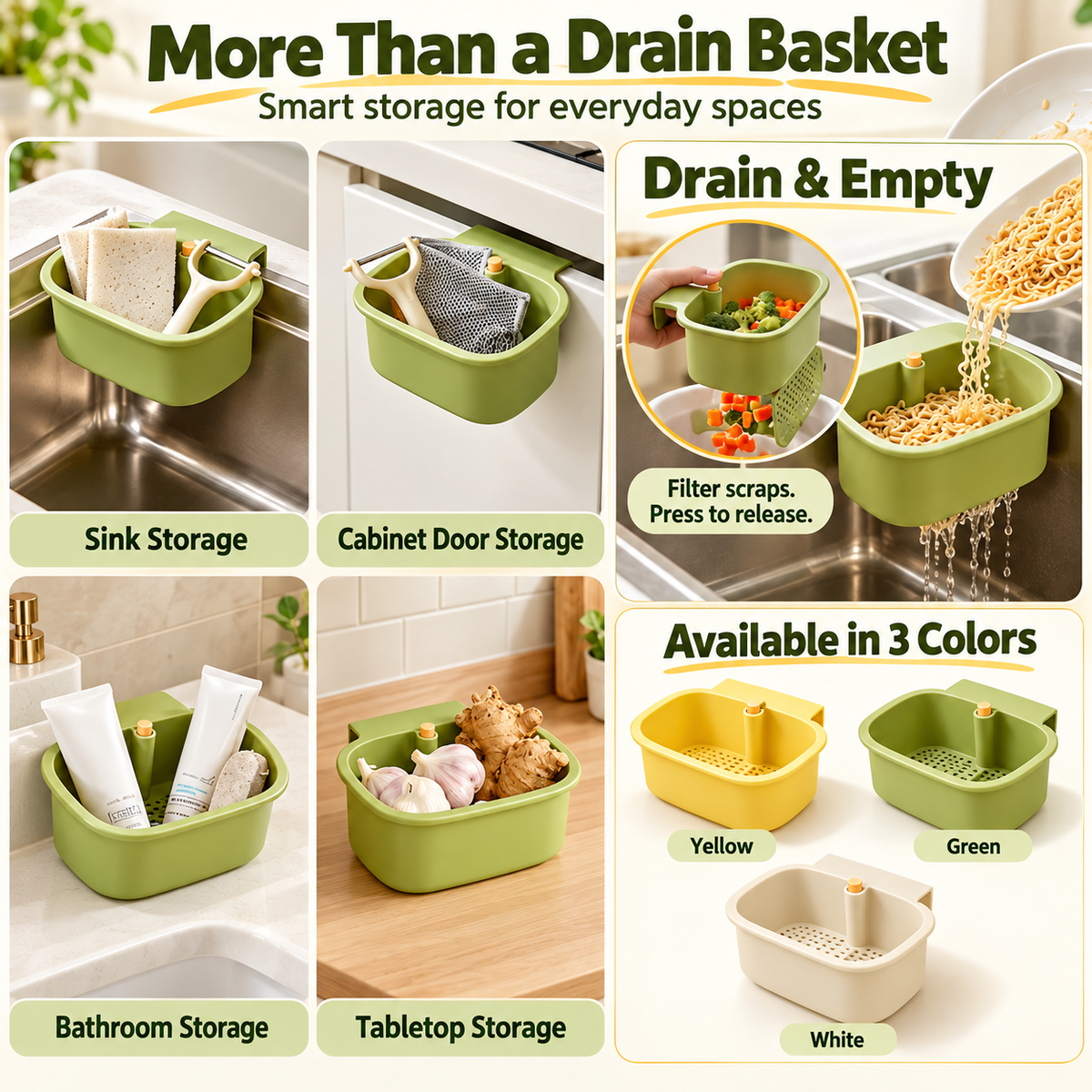 Faucet Hanging Sink Drain Basket