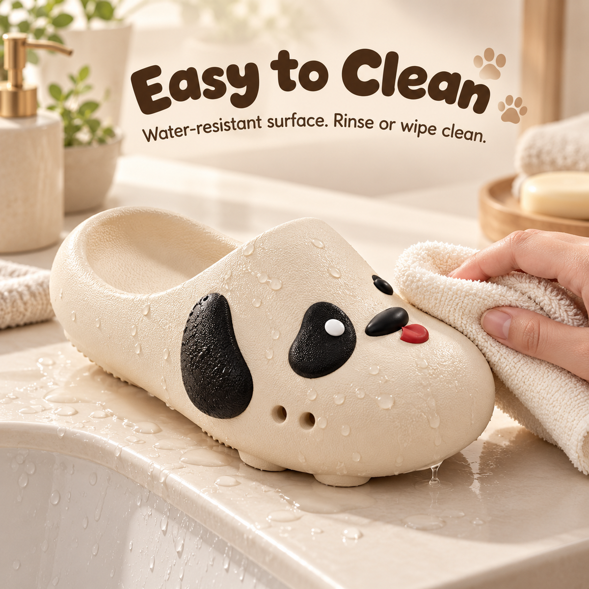 Cartoon Dog Platform Clogs