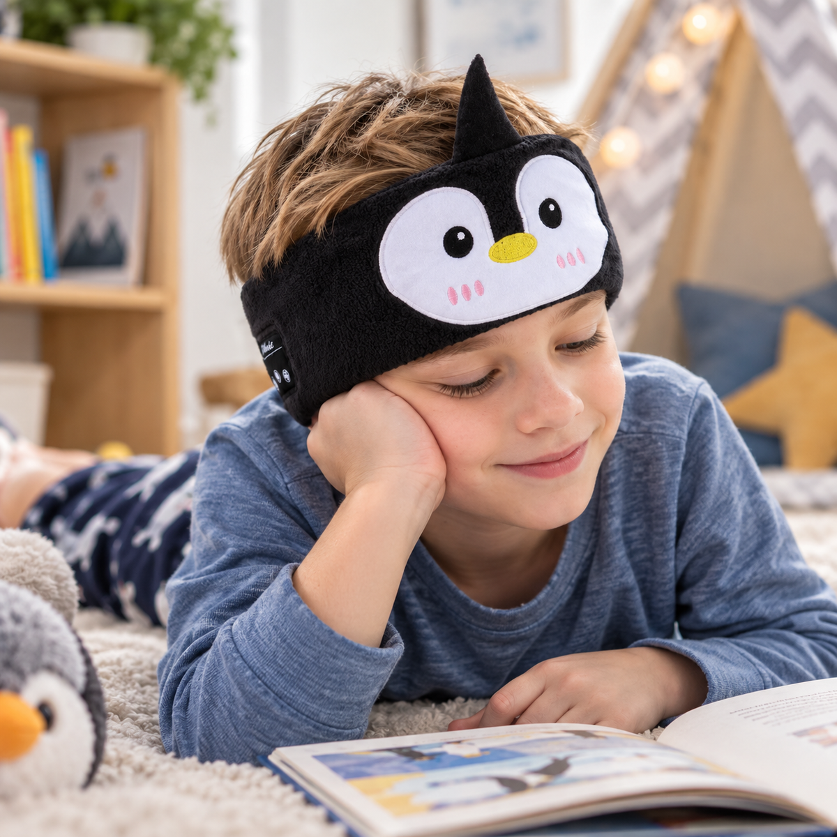 Cartoon Animal Bluetooth Sleep Headband with Built-In Wireless Earphones