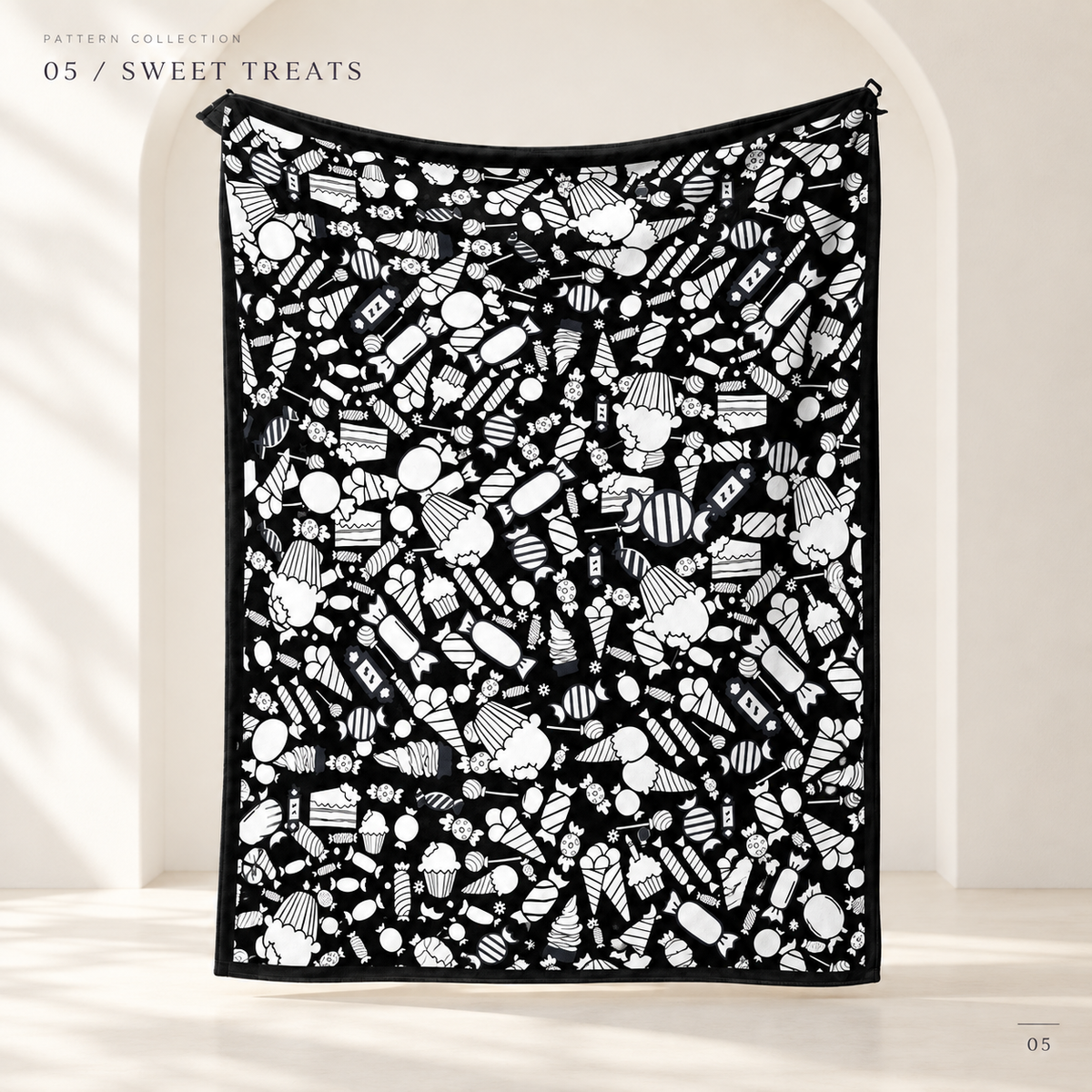 (KIT) DIY Halloween Coloring Blanket with 24 Markers, 150 × 125 cm