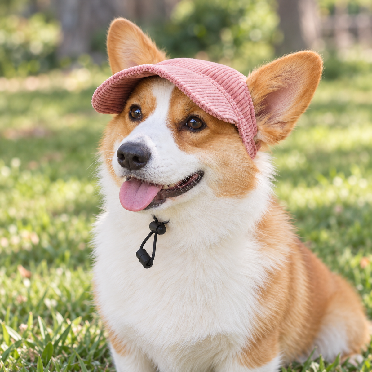 Adjustable Corduroy Dog Baseball Cap