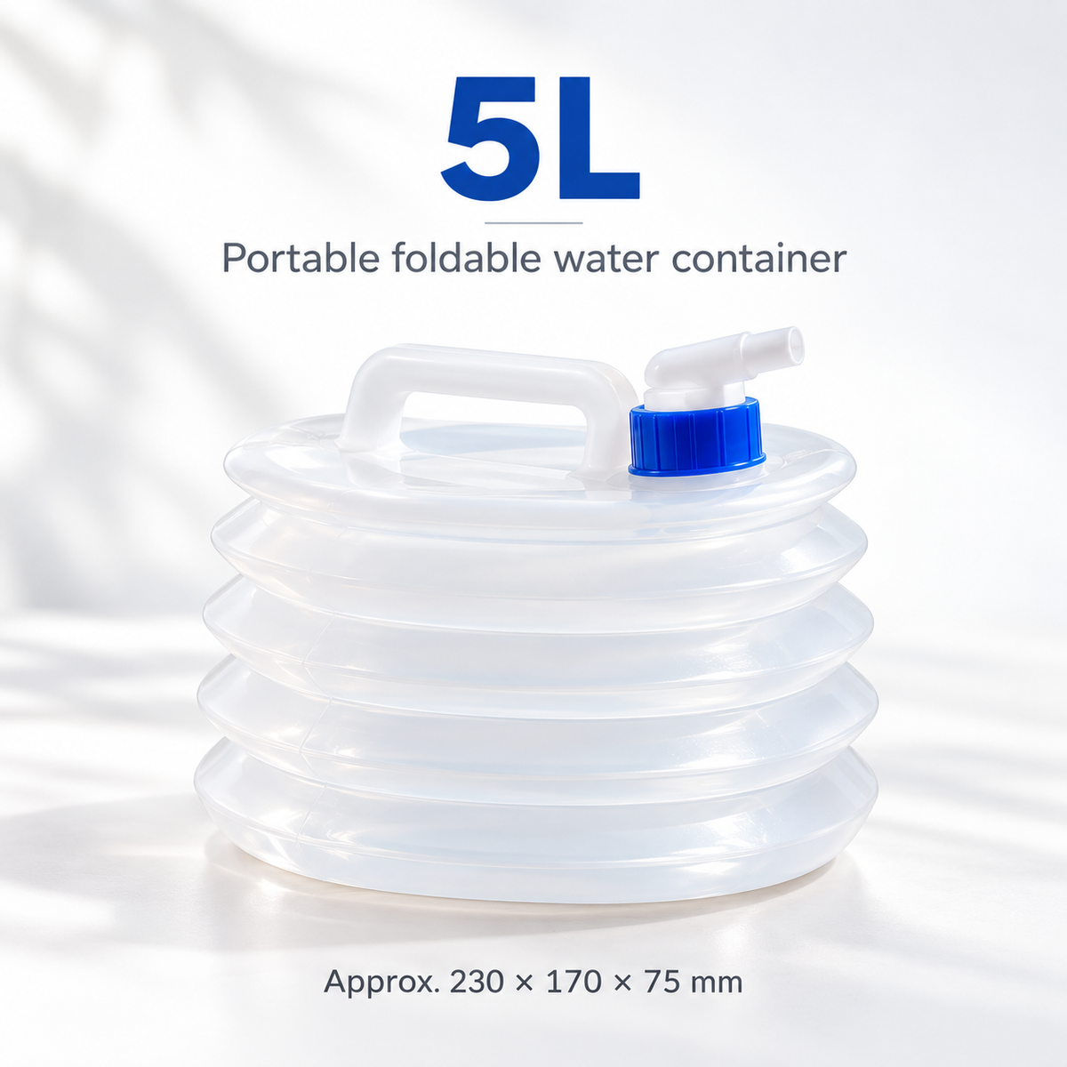 Collapsible Water Container with Spigot – Portable Foldable Water Storage Jug for Camping & Travel