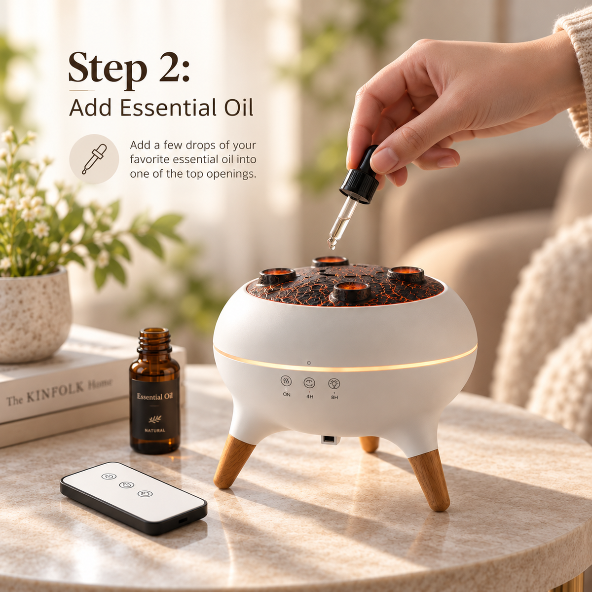 JellyGlow Dynamic Jellyfish Aroma Diffuser – 250mL Sound-Reactive Essential Oil Humidifier with 7-Color Ambient Light & Remote Control
