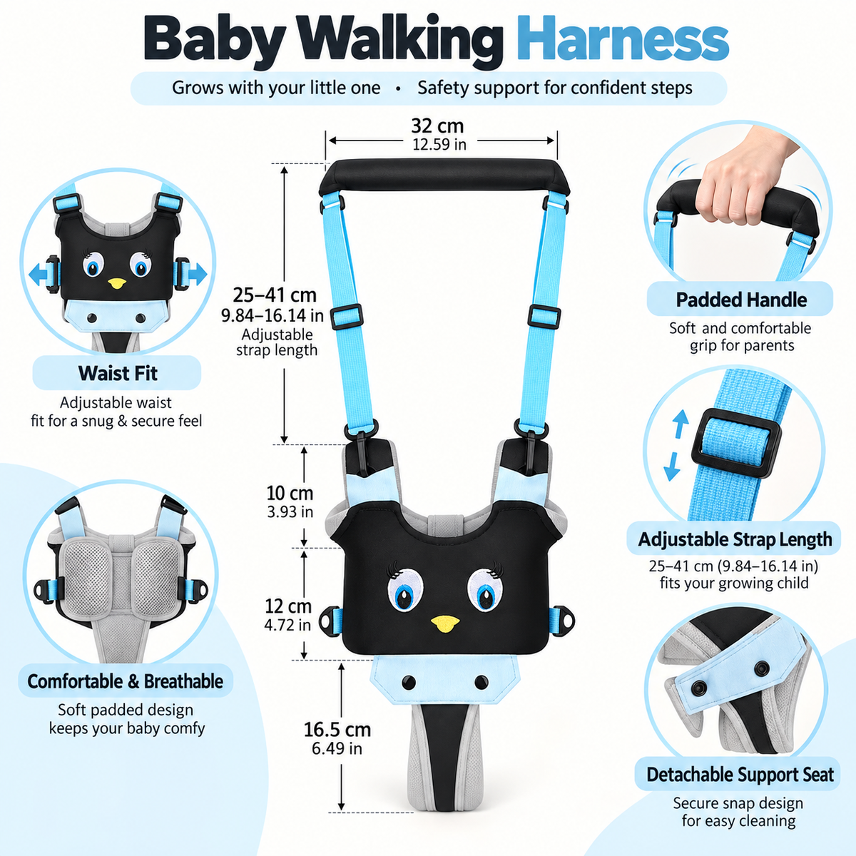 Detachable Baby Walking Harness