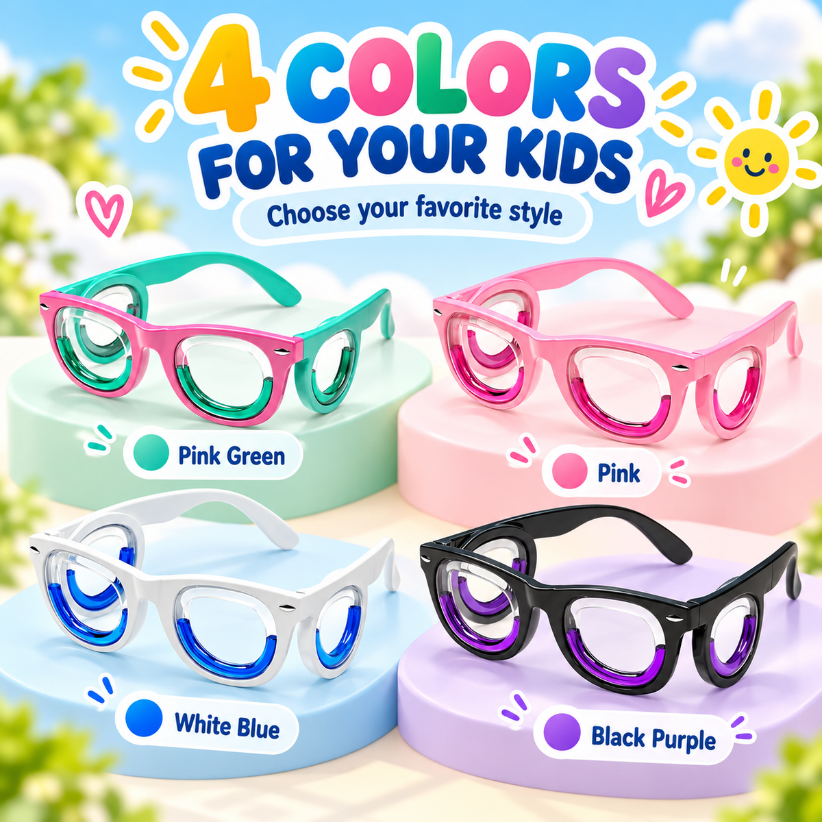 Kids' Motion Sickness Travel Glasses