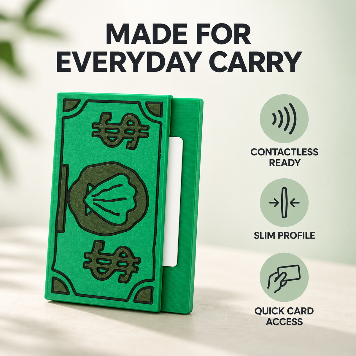 ShellBill 3D-Printed Contactless Card Holder