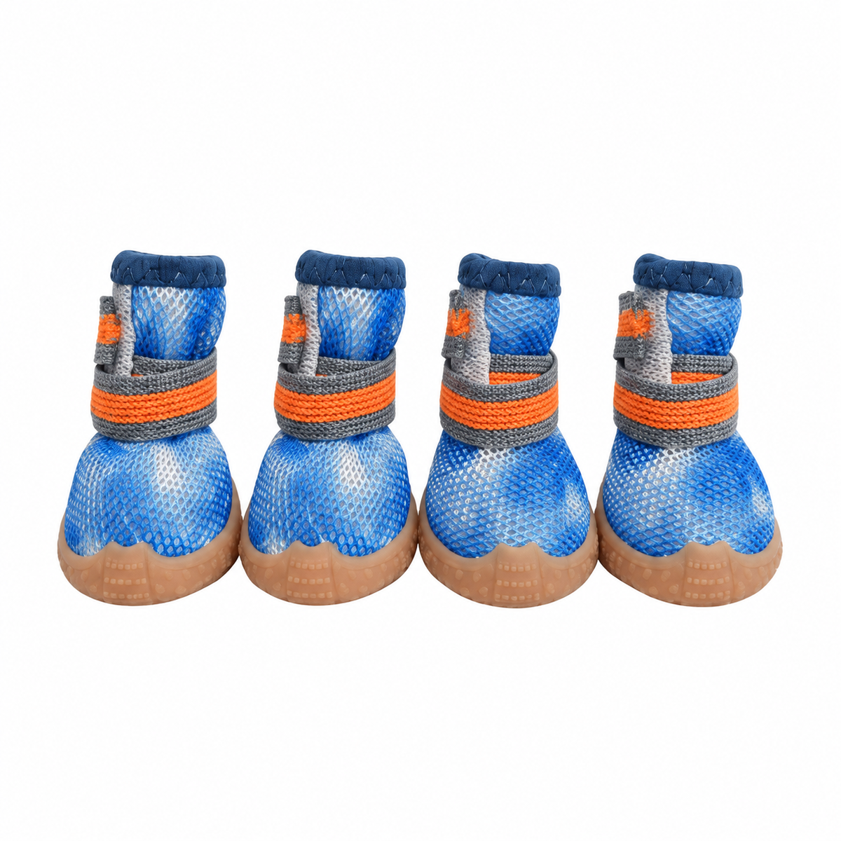 Breathable Mesh Dog Boots – Adjustable Non-Slip Paw Protectors, 4-Pack