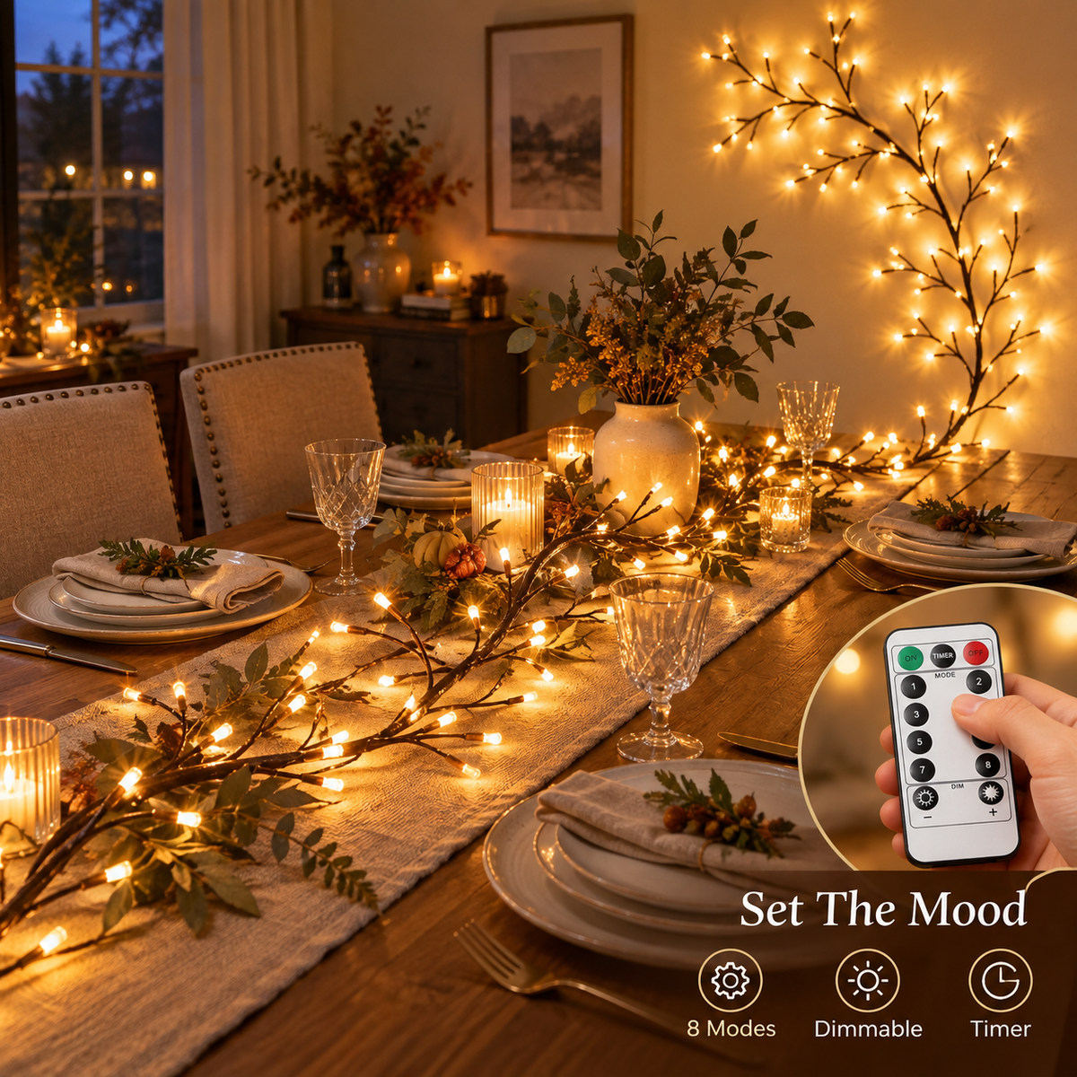 USB Vine String Light with Remote