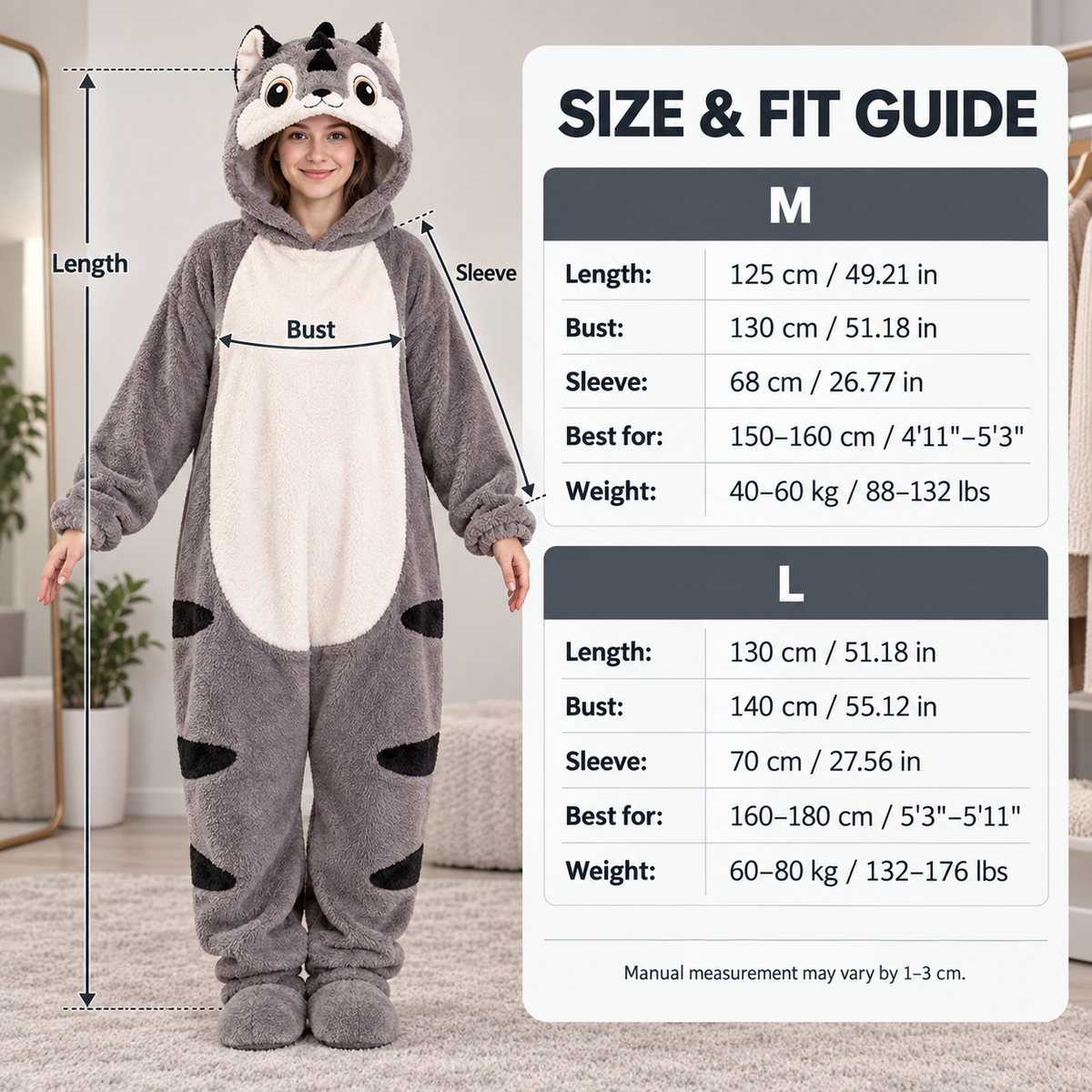 CozyCritter Oversized Plush Character Onesie