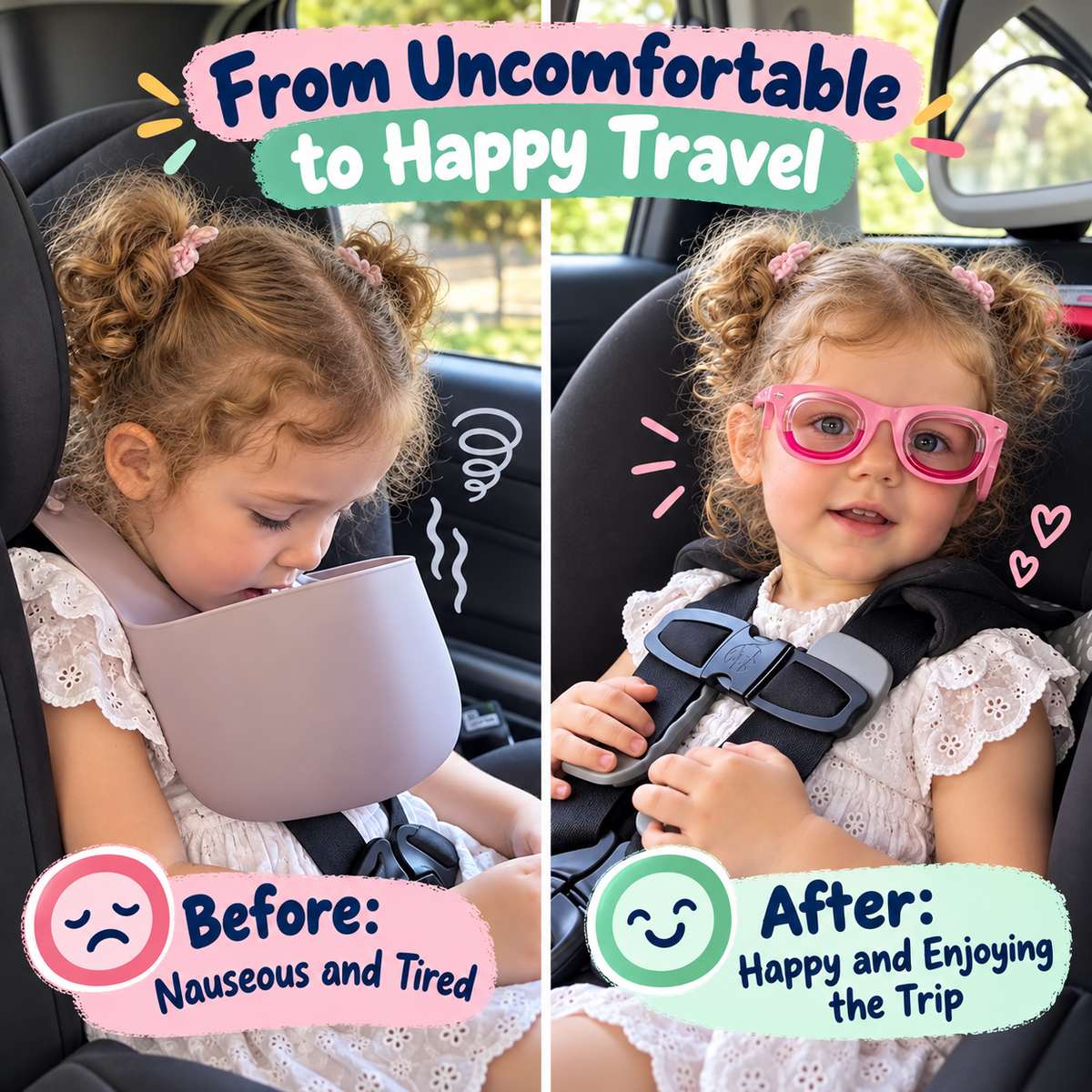Kids' Motion Sickness Travel Glasses