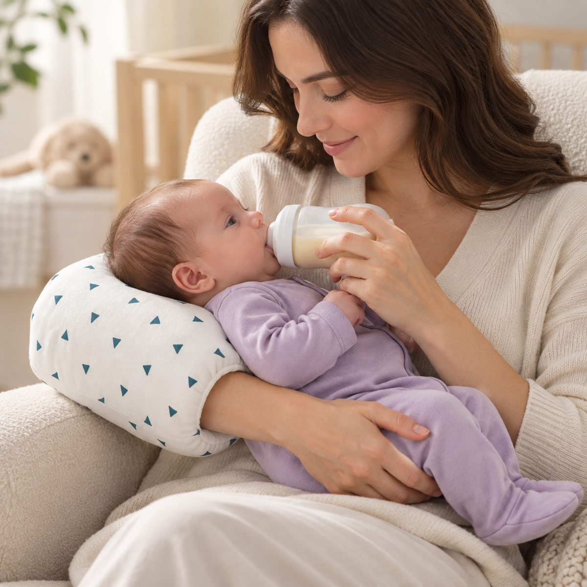 INSULAR Baby Nursing Arm Pillow Cotton Breastfeeding Support Cushion