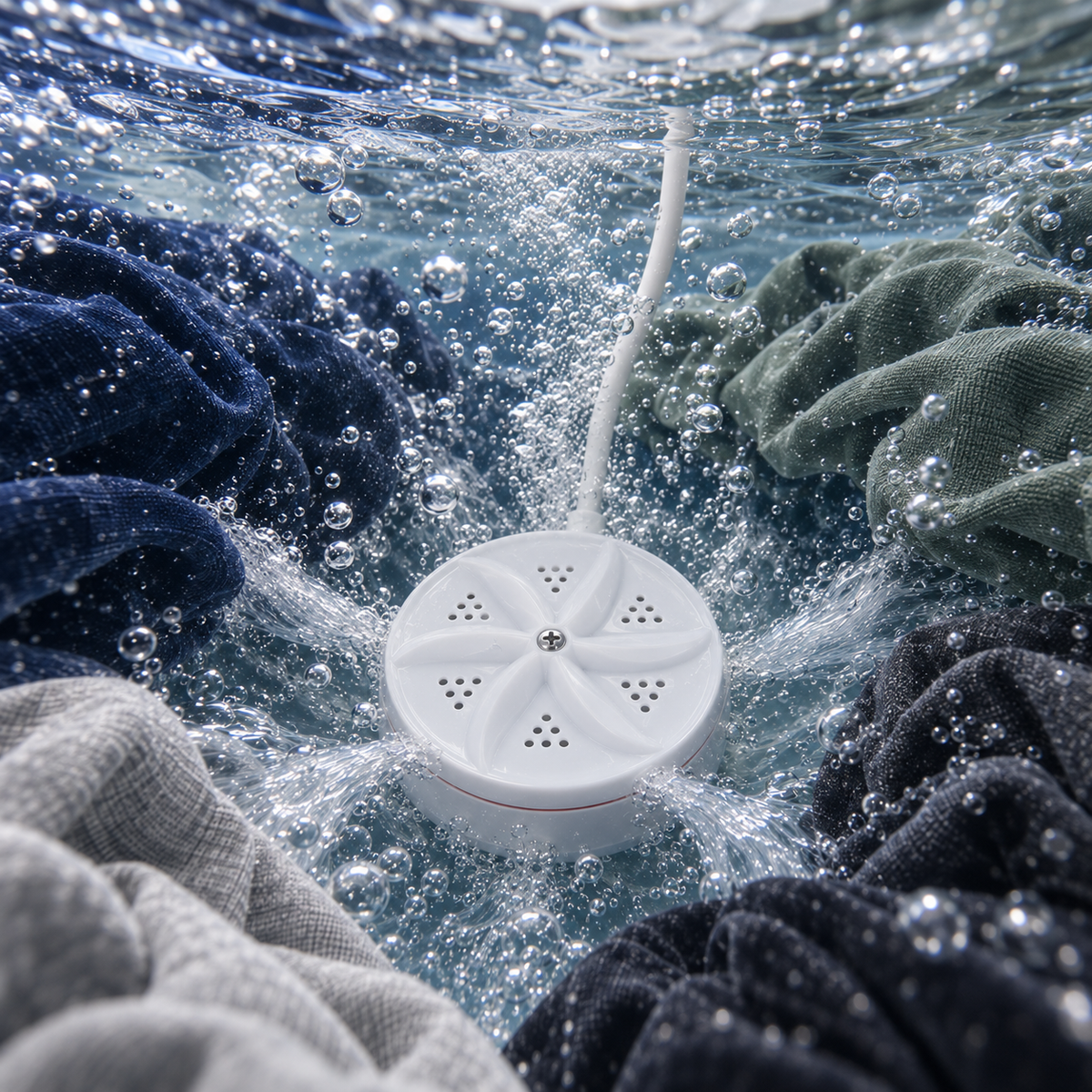Portable Mini Washing Machine USB Powered Turbo Washer for Underwear Socks and Travel