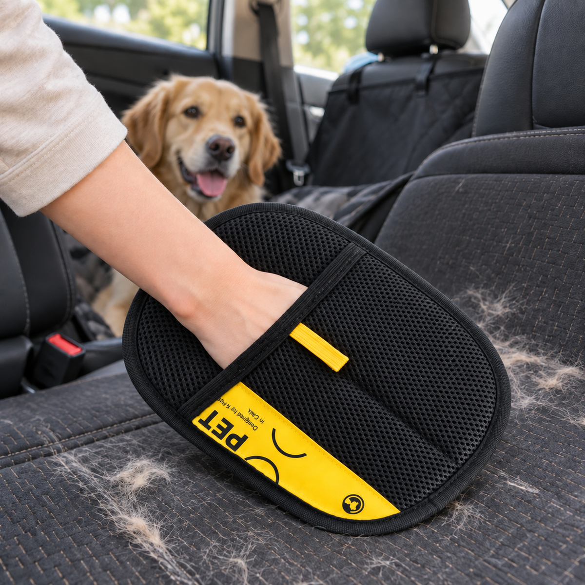 Electrostatic Pet Hair Remover Glove Reusable Cleaning Mitt for Cats Dogs Furniture and Clothes