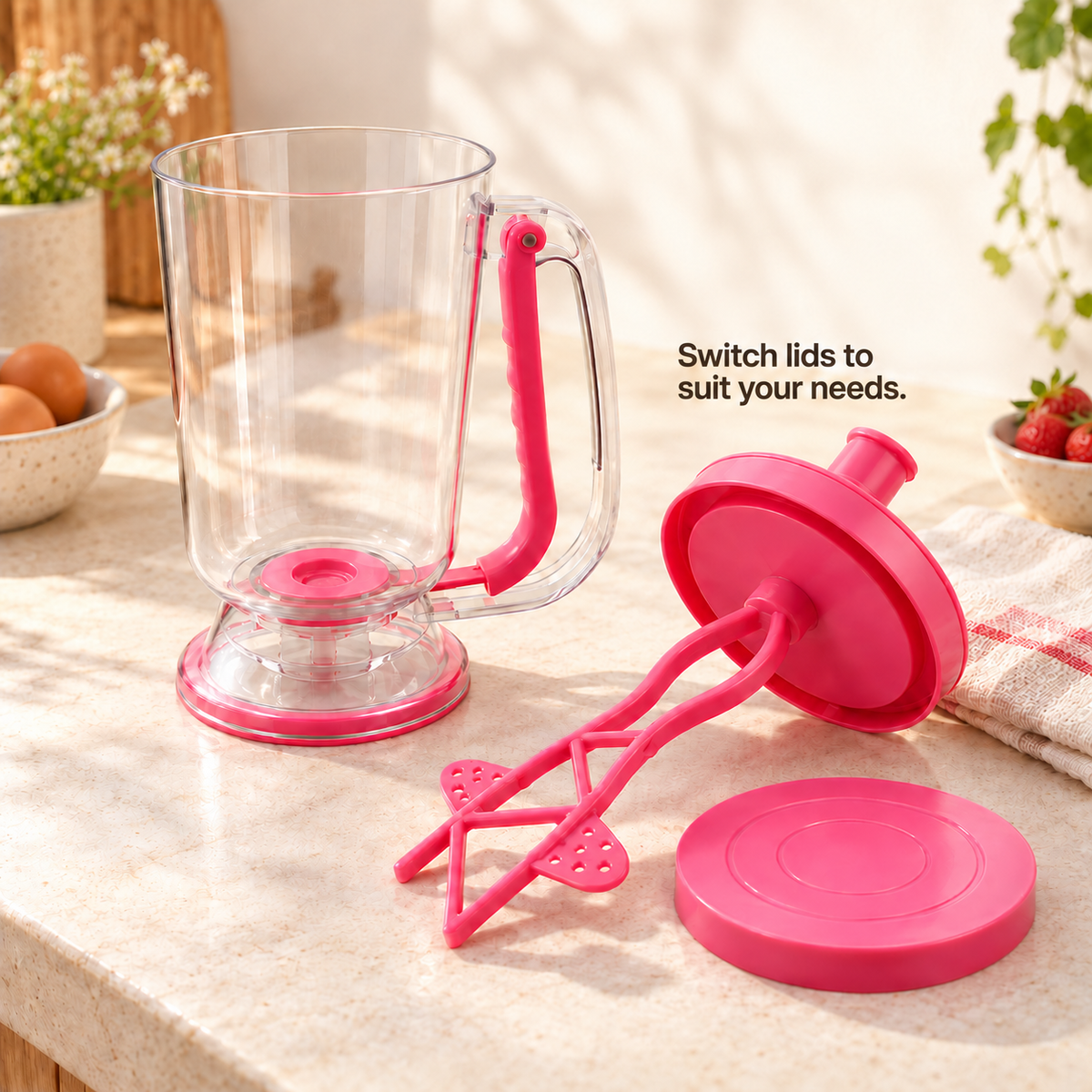 900ml Handheld Batter Mixer & Dispenser for Pancakes, Cupcakes & Cakes