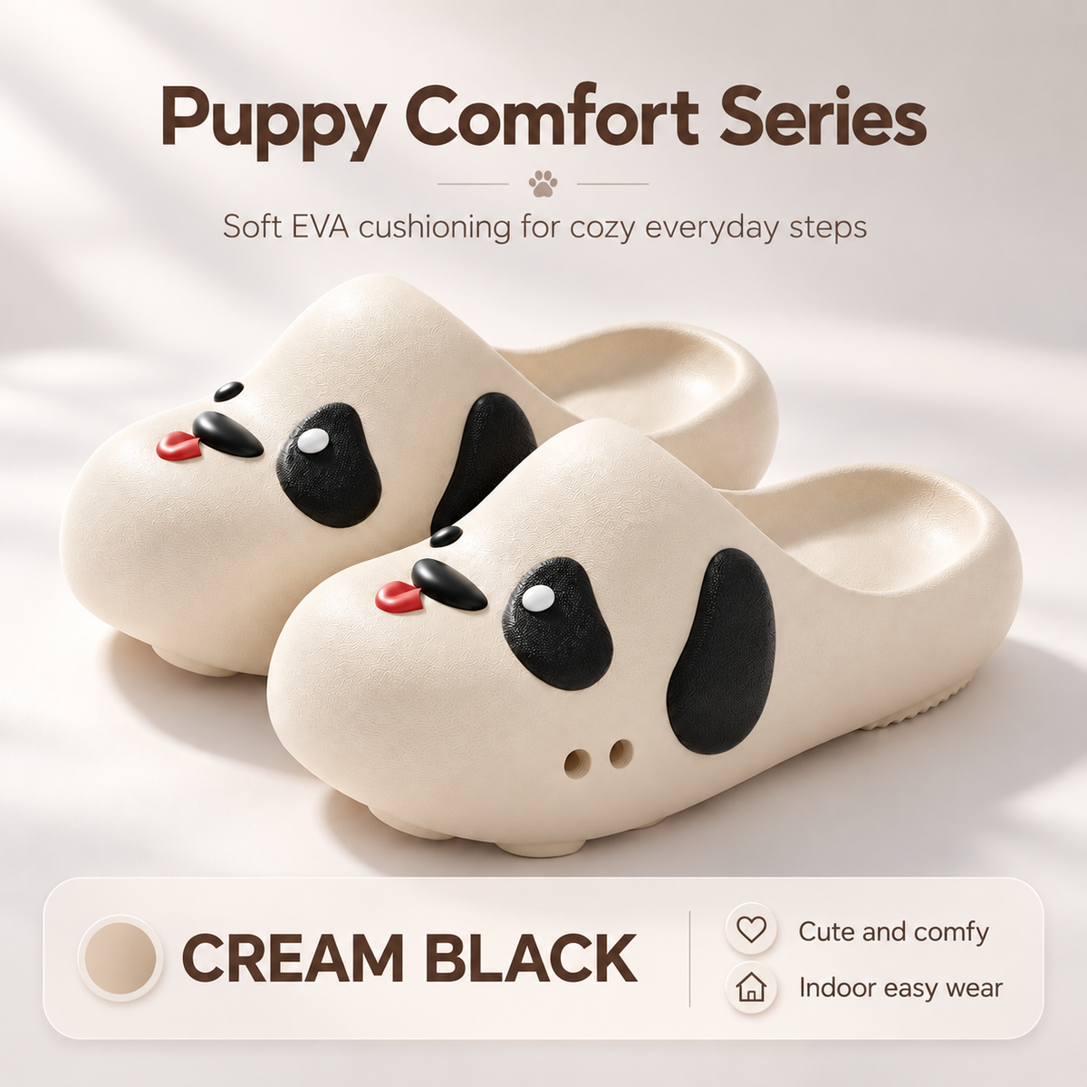Cartoon Dog Platform Clogs