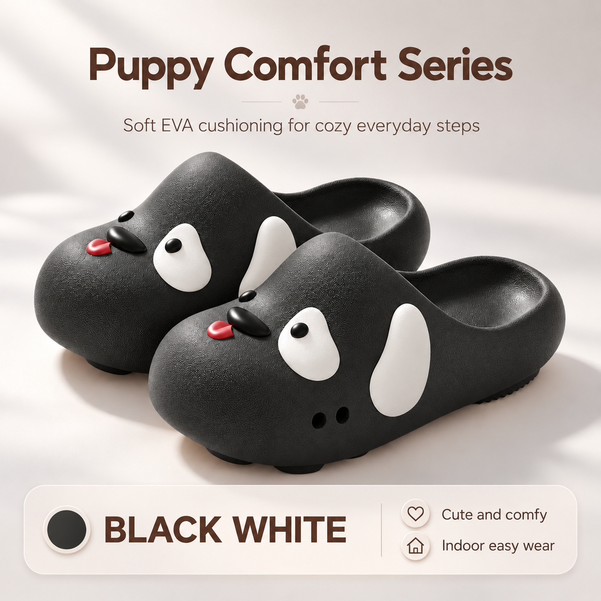 Cartoon Dog Platform Clogs