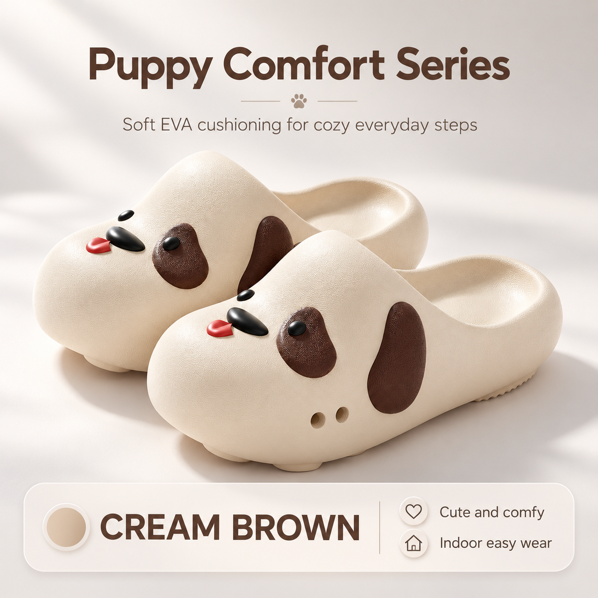 Cartoon Dog Platform Clogs