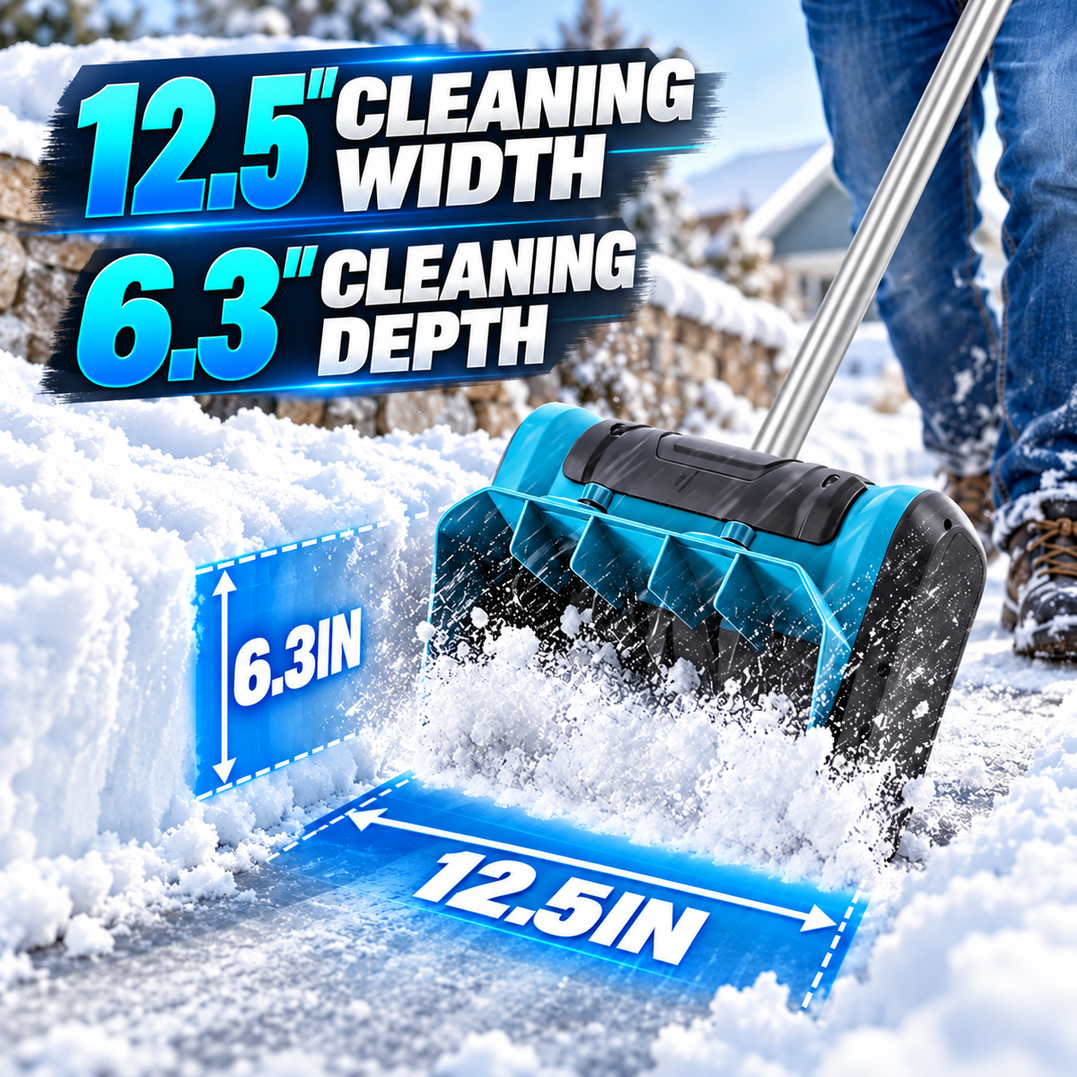 Cordless Snow Shovel – 18–21V Battery-Powered Electric Snow Thrower
