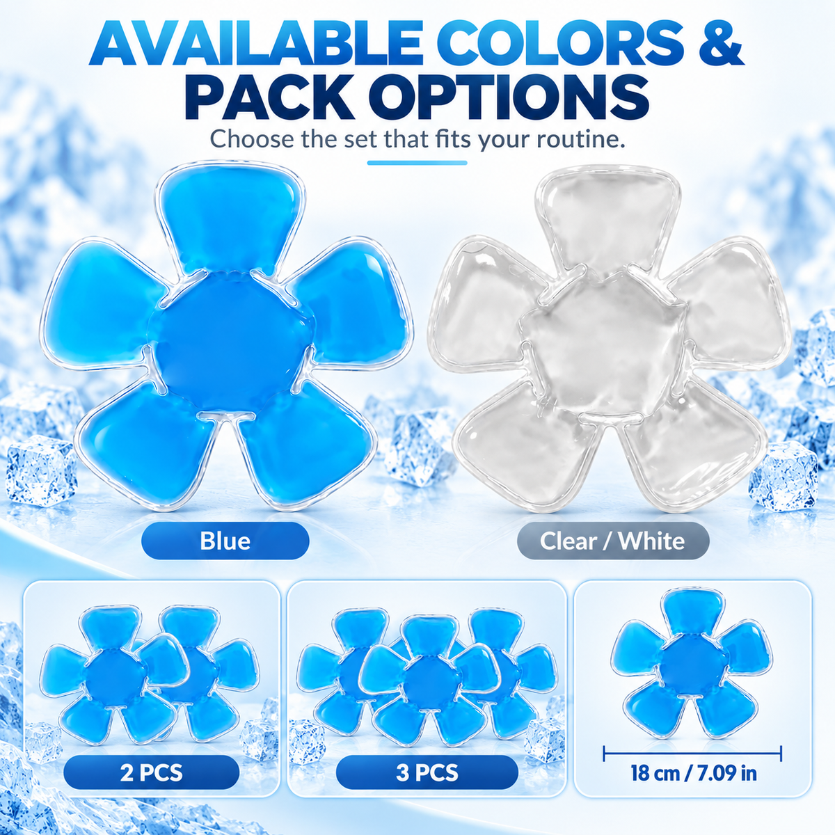 Reusable Cooling Gel Ice Pack for Helmets & Hats – 18cm PVC Cold Compress Pad