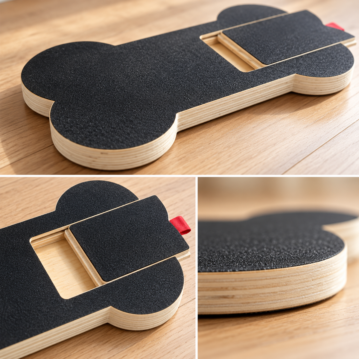 Bone-Shaped Dog Nail Scratch Board with Hidden Treat Compartment