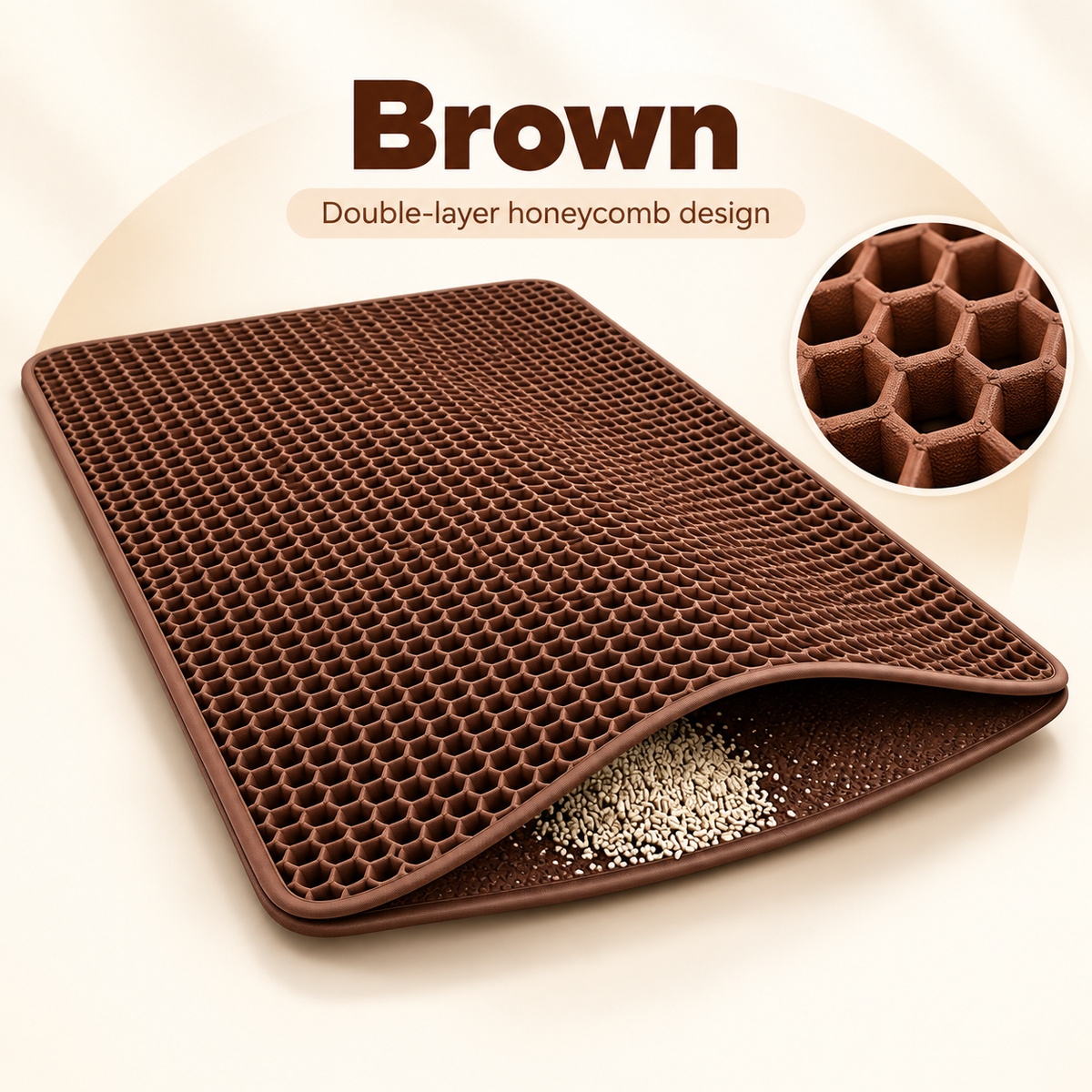 Double Layer Honeycomb Cat Litter Mat Waterproof Litter Trap Pad