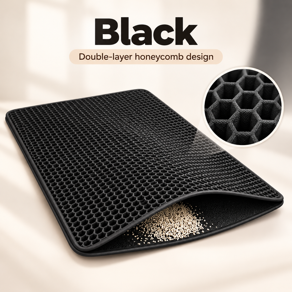 Double Layer Honeycomb Cat Litter Mat Waterproof Litter Trap Pad