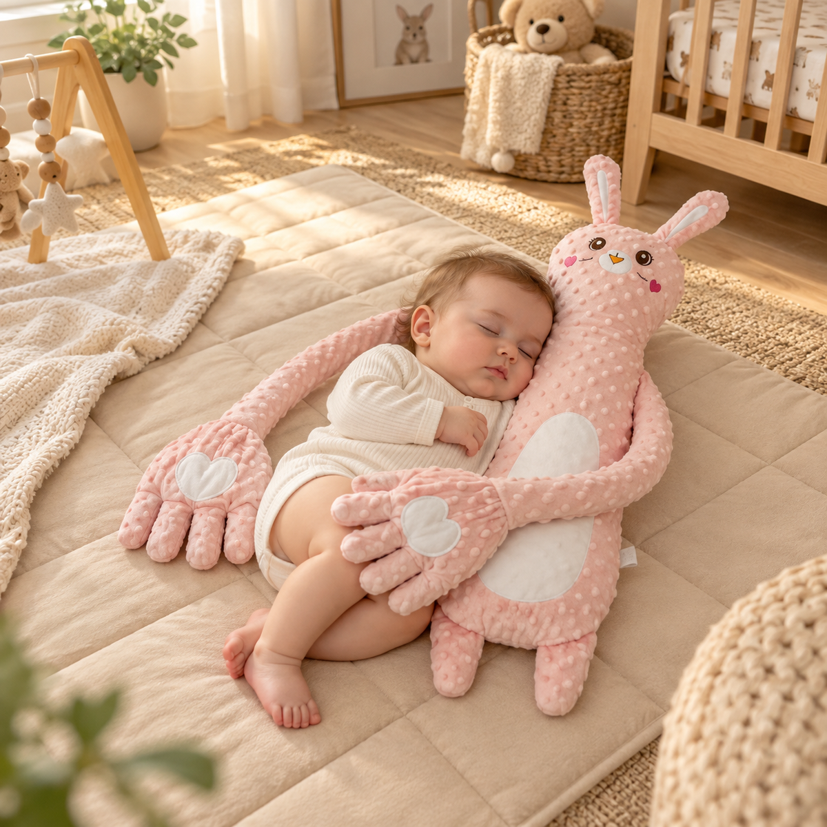 SnuggleTap Baby Soothing Patting Pillow – Remote-Controlled Plush Cuddle Buddy