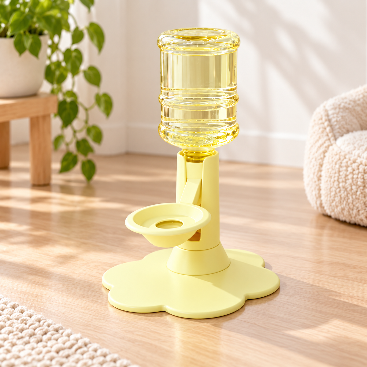 Automatic Gravity Pet Water Dispenser with Adjustable Height & Stable Wide Base