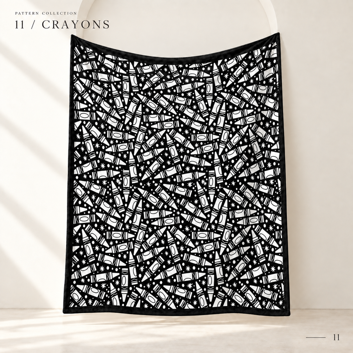 (KIT) DIY Halloween Coloring Blanket with 24 Markers, 150 × 125 cm