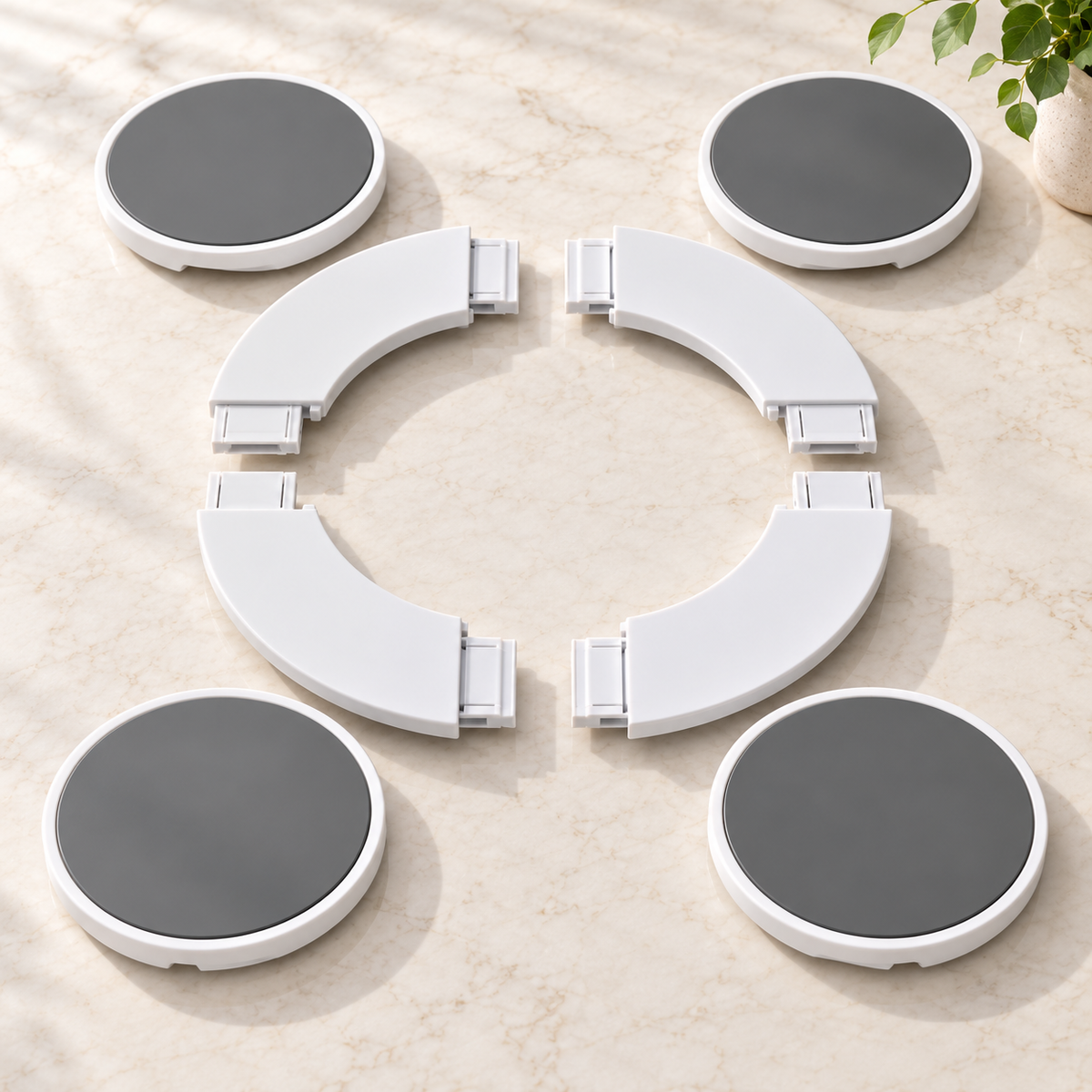 Expandable 360° Rotating Dining Table Serving Tray