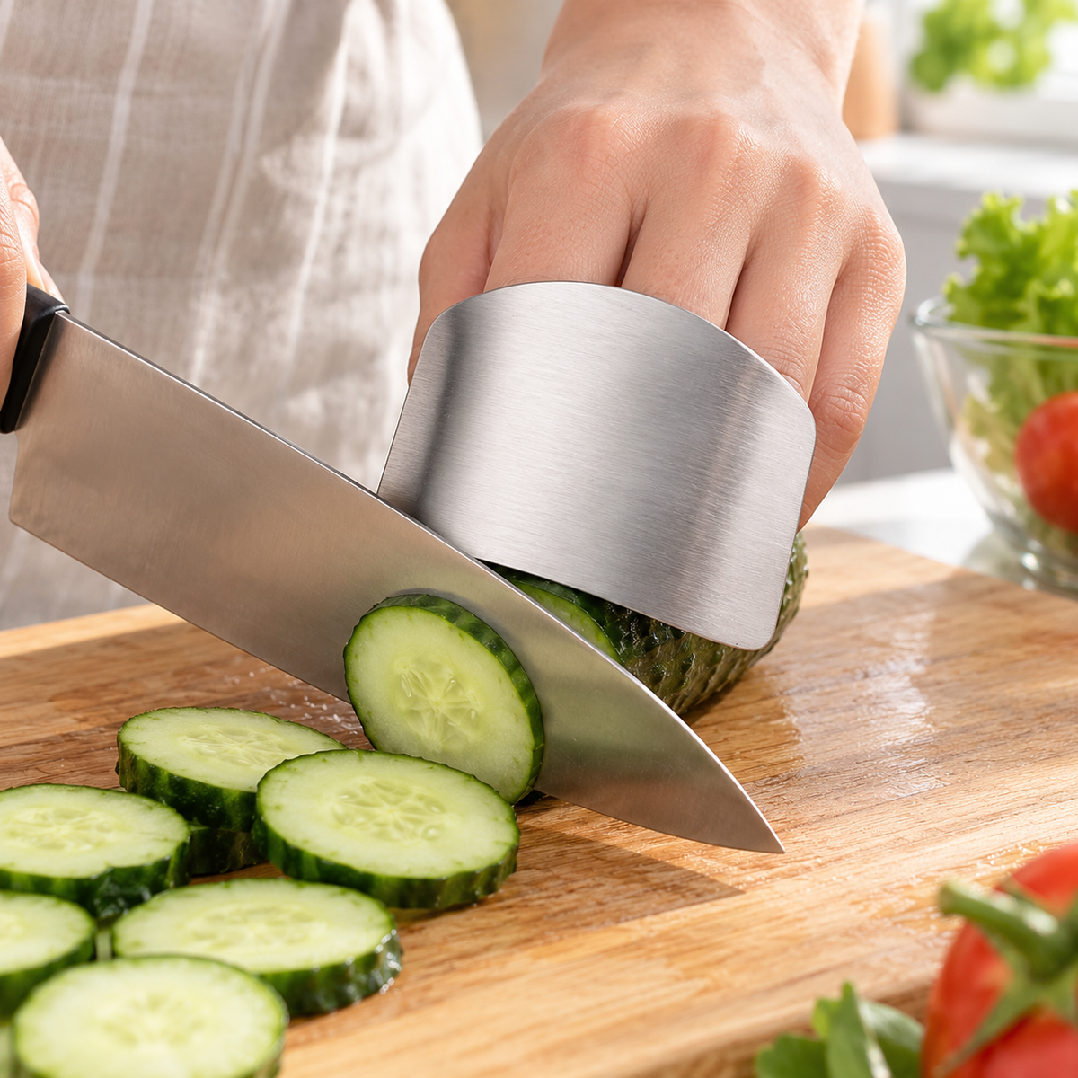 SafeSlice Stainless Steel Finger Guard