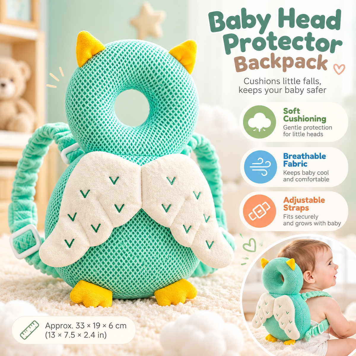 Toddler Head Protection Backpack Cushion