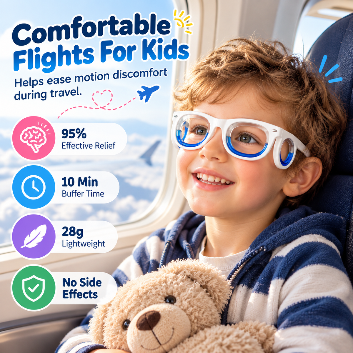 Kids' Motion Sickness Travel Glasses