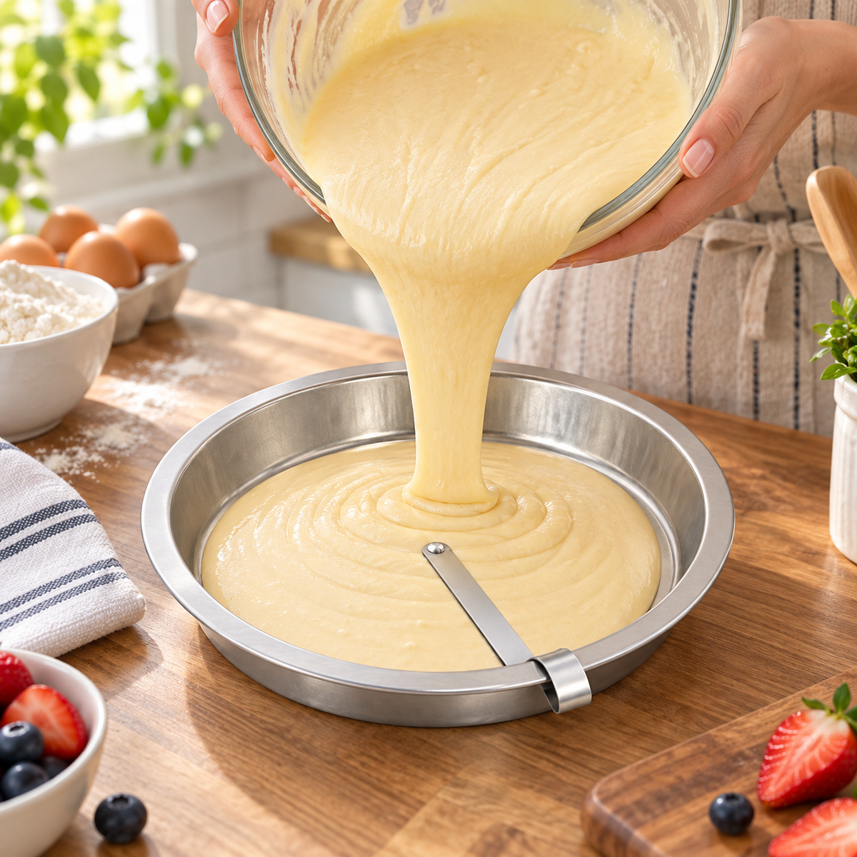 360° Easy-Release Round Cake Pan – Non-Stick Tinplate Baking Mold