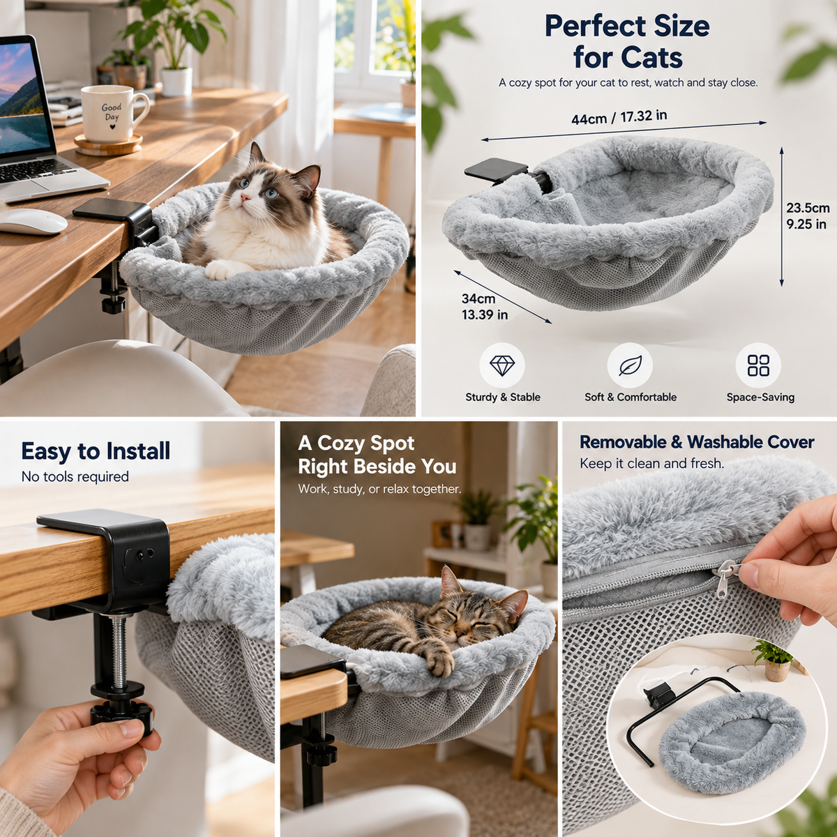 Table-Side Cat Hammock Bed