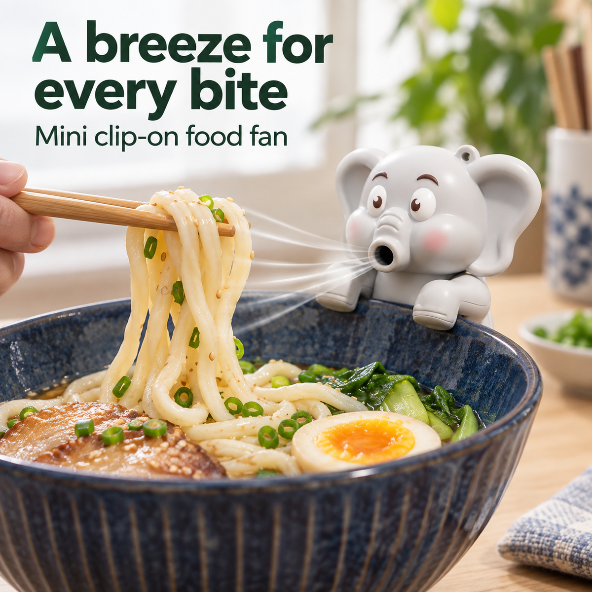 Mini Elephant Food Cooling Clip Fan