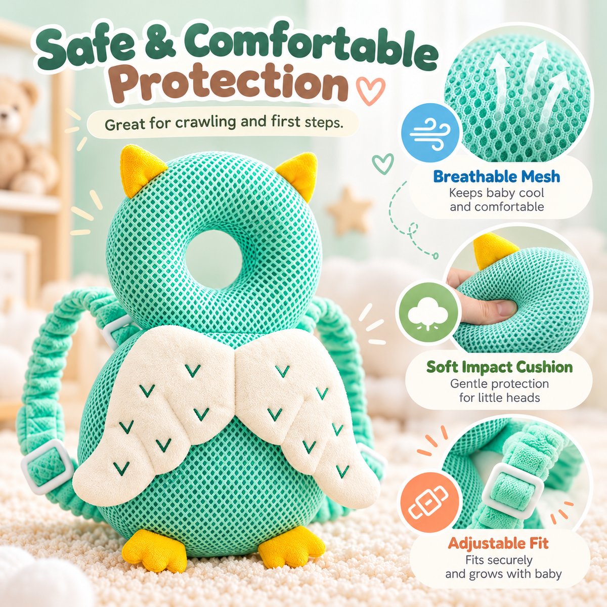 Toddler Head Protection Backpack Cushion